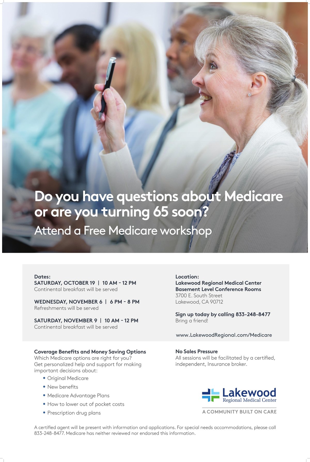 Medicare workshop 24x36 poster for Lakewood Regional — community education program