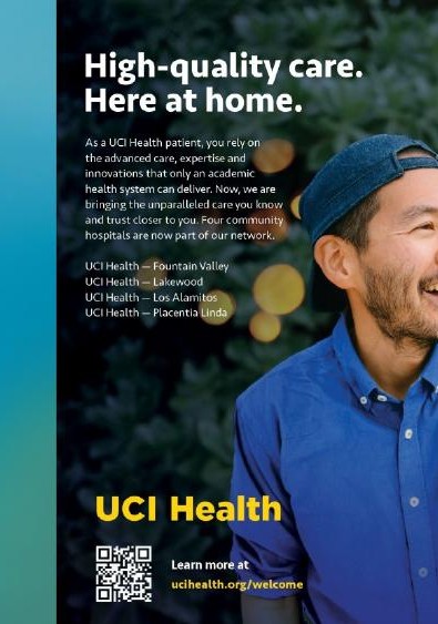 UCI Health print creative — patient audience, man portrait
